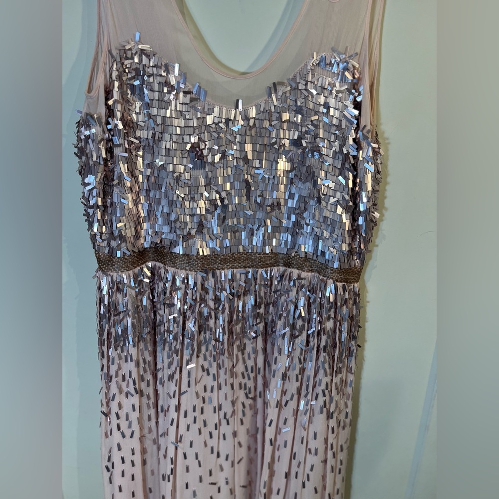 French Connection Sequin Chiffon Street Chic Party Dress Fun Stylish New - Picture 2 of 7